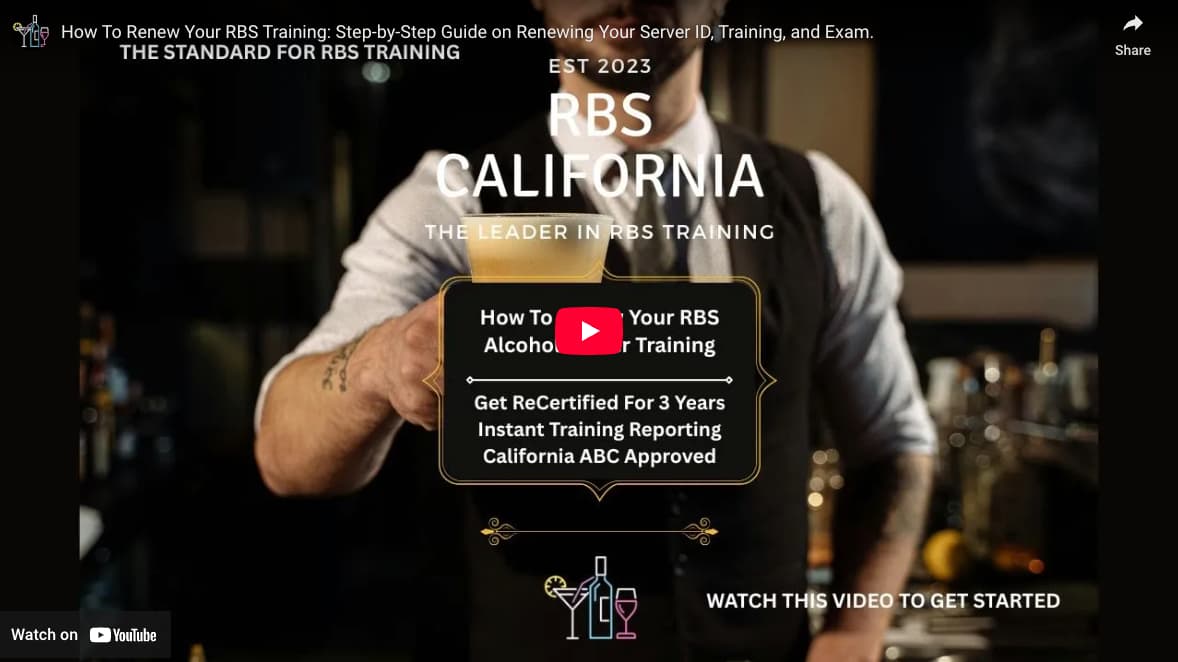 RBS Renewal California RBS Training How To Renew My RBS